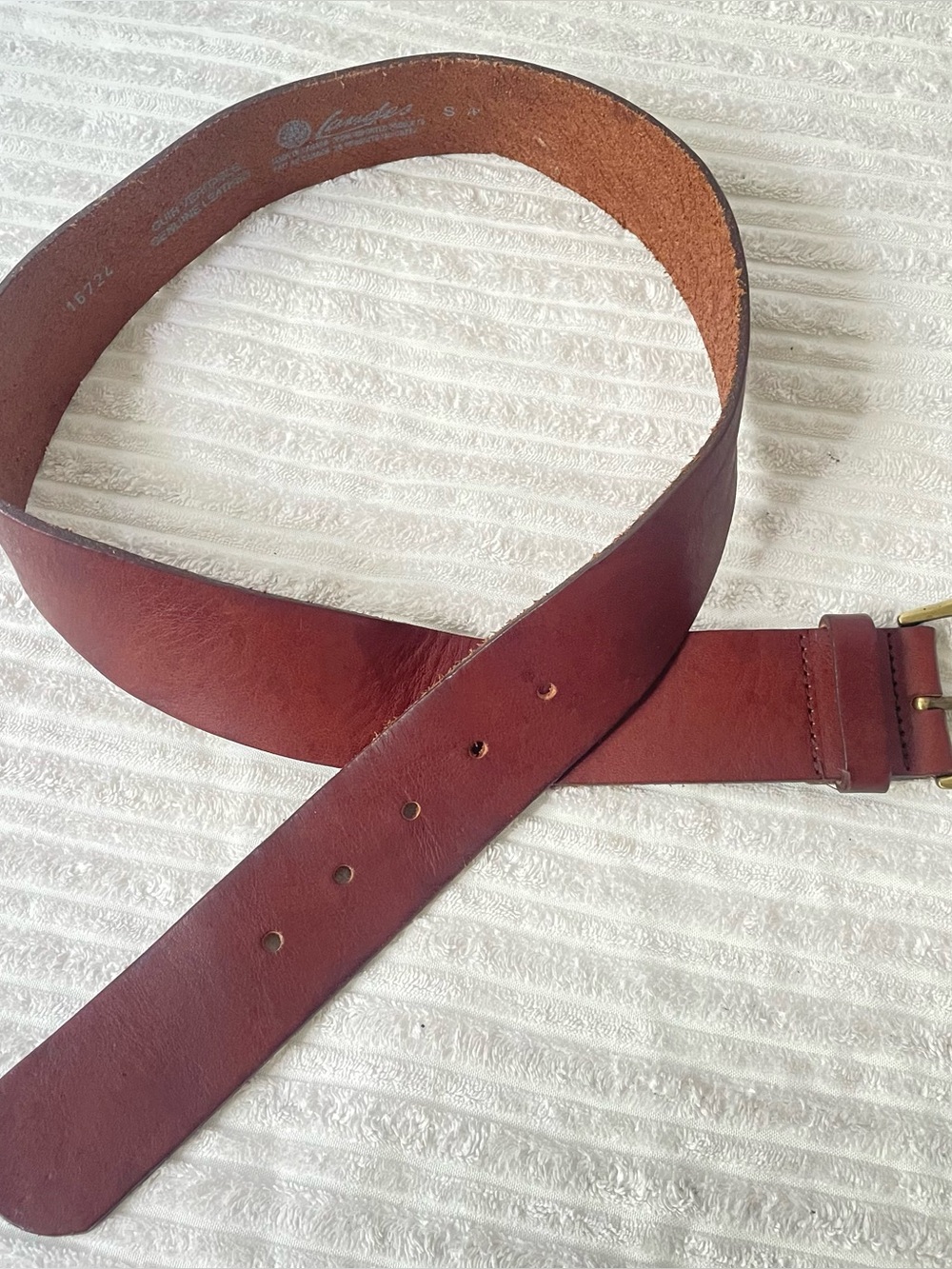 Vintage Landes Floral Enamel Metal Buckle Belt - Picture 3 of 9